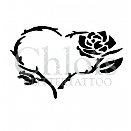 Coeur Rose n°4805 tatouage temporaire