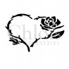 Coeur Rose n°4805 tatouage temporaire