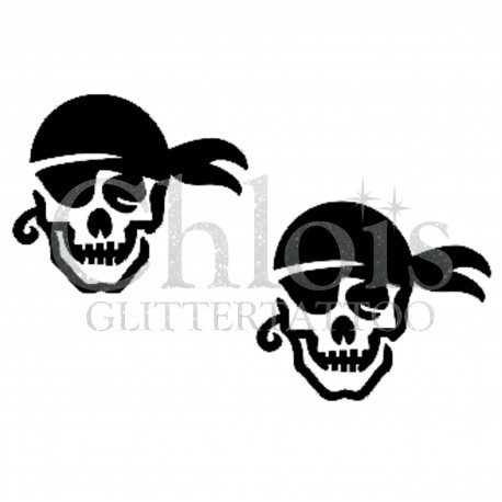 Pirate skull n°5304 pochoir adhésif pour tattoo