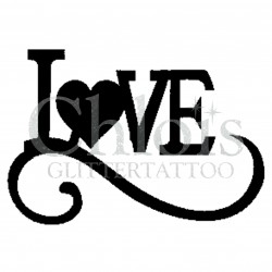 Love n°7006 pochoir tattoo éphémère