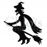 Sorcière n°8403 pochoir pour tatouage d'halloween