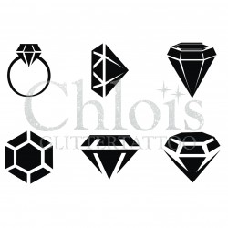 Diamants n° 9404 pochoir minis tattoos