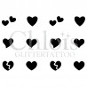 Minis Coeurs n° 9480 pochoir multi tatouages