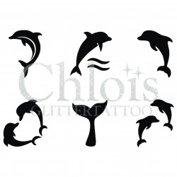  Stencil n° 9130 tatouages de dauphins