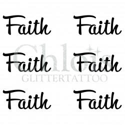 Pochoir n° 9702 tatouage Faith