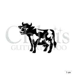 Vache N°1812 pochoir chloïs Glittertattoo pour tatouage temporaire