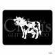 Vache N°1812 pochoir chloïs Glittertattoo pour tatouage temporaire