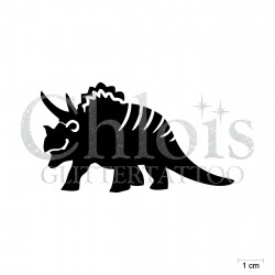 Triceratops N°1902 pochoir chloïs Glittertattoo pour tatouage temporaire