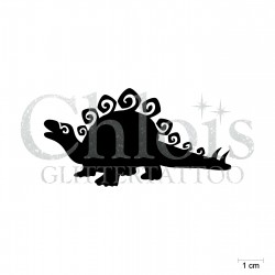 Stegosaure N°1903 pochoir chloïs Glittertattoo pour tatouage temporaire