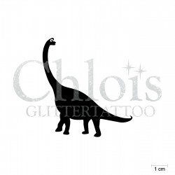 Brachiosaure N°1905 pochoir chloïs Glittertattoo pour tatouage temporaire