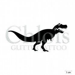 Tyrannosaure N°1907 pochoir chloïs Glittertattoo pour tatouage temporaire