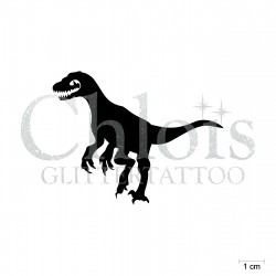 Raptor N°1906 pochoir chloïs Glittertattoo pour tatouage temporaire
