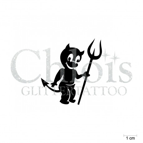 Diablotin N°3510 pochoir chloïs Glittertattoo pour tatouage temporaire