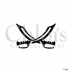 Sabres de pirate N°5306 pochoir chloïs Glittertattoo pour tatouage temporaire