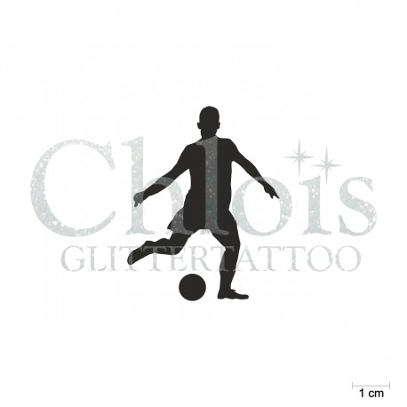 Footballeur N°6501 pochoir chloïs Glittertattoo pour tatouage temporaire