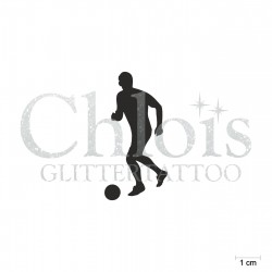 Footballeur N°6502 pochoir chloïs Glittertattoo pour tatouage temporaire