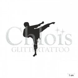 Arts martiaux N°6510 pochoir chloïs Glittertattoo pour tatouage temporaire