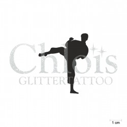 Arts martiaux N°6512 pochoir chloïs Glittertattoo pour tatouage temporaire