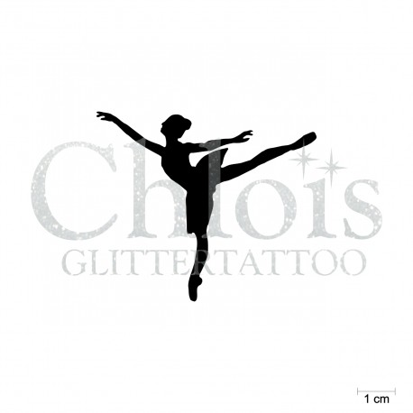 Ballerine N°6520 pochoir chloïs Glittertattoo pour tatouage temporaire