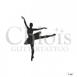 BALLERINE N°6521 pochoir chloïs Glittertattoo pour tatouage temporaire
