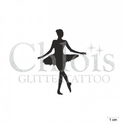 BALLERINE N°6522 pochoir chloïs Glittertattoo pour tatouage temporaire