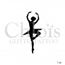 BALLERINE N°6523 pochoir chloïs Glittertattoo pour tatouage temporaire