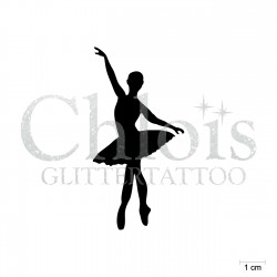 BALLERINE N°6524 pochoir chloïs Glittertattoo pour tatouage temporaire