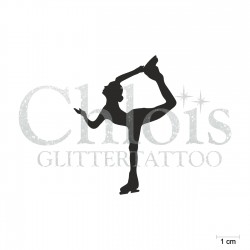 Patineuse artistique N°6533 pochoir chloïs Glittertattoo pour tatouage temporaire