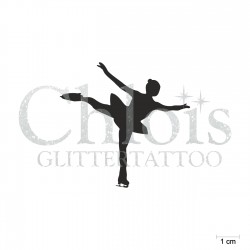 Patineuse artistique N°6534 pochoir chloïs Glittertattoo pour tatouage temporaire