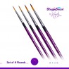 Kit de 4 pinceaux ronds Blazin Brush de Marcela Bustamante