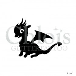 Dragon N°2517 pochoir chloïs Glittertattoo pour tatouage temporaire