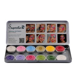 Maquillage enfant déguisement palette 12 fards à eau Botanical Superstar