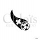 Stencil tatouage ballon de foot n°6508
