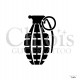 Pochoir tatouage grenade