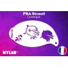 Pochoir Mylar dauphin PBA136